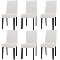 Mendler 6er-Set Esszimmerstuhl Littau, Stuhl Küchenstuhl Hochlehner, Stoff/Textil Cord