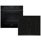 Siemens EQ526EA5BZ Set Backofen HB217GBB0 + Kochfeldabzug Induktion ED651BS16E N