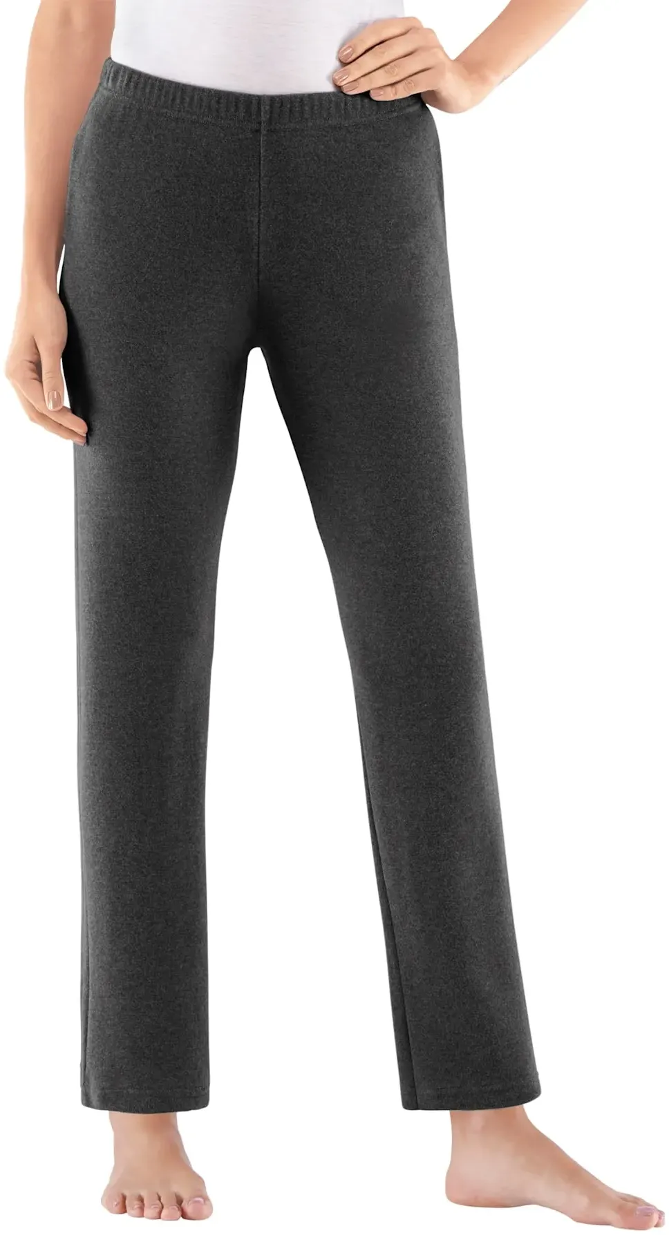 Homewearpants PLANTIER, Damen, Gr. 24/25, Kurzgrößen, schwarz, 50% Baumwolle, 50% Polyester, unifarben, Hosen