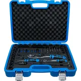 BGS Kraft-Steckschlüssel-Satz Sechskant 6,3 mm (1/4 Zoll) + 12,5 mm (1/2 Zoll) 69 teilig