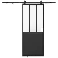 Vente-unique Schiebetür Artisto Schwarz 93 cm