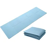 Good Nite Yogamatte, rutschfest, tragbar, Fitnessmatte, faltbar, leicht, Gymnastikmatte, Pilates, Sport, Reisen, Übungsmatte für Damen und Herren, 183 x 61 x 0,6 cm (blau)