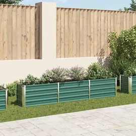 vidaXL Garten-Hochbeet verzinkter Stahl rechteckig 240 x 40 x 45 cm Grün 