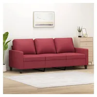VidaXL 3-Sitzer-Sofa Weinrot 180 cm Kunstleder