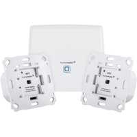 Homematic IP Set mit Smart Home Zentrale CCU3 und 2X Rollladenaktor für Markenschalter