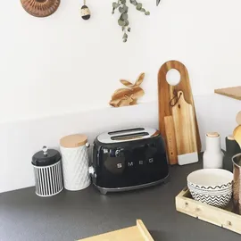 Smeg TSF01BLEU Schwarz / Hochglanz