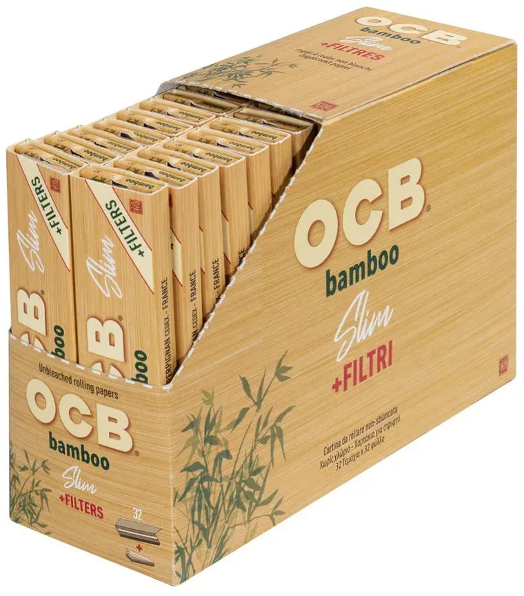 Bamboo Slim King Size Longpapes mit Tips - 32 Heftchen