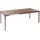 Beliani Viareggio II Gartentisch 200 x 90 x 75 cm Hellbraun/Silber