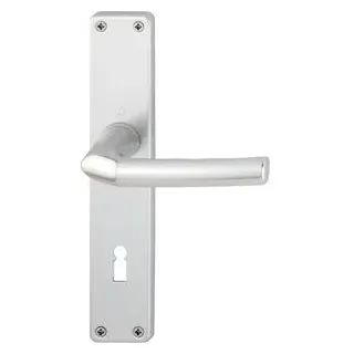 HOPPE Langschildgarnitur Birmingham 1117/202SP Alu. F1 OB 72mm DIN L/R