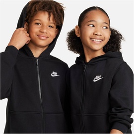 Nike Sportswear Club Fleece Kapuzenjacke Kinder 010 black/white M 137-147 cm