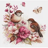 Luca-S Kreuzstich Stickpackung Der Vogelfrühling Zählmuster, Multifarbig