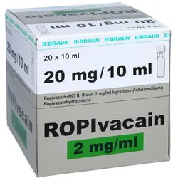 ROPIVACAIN B.Braun 2 mg/ml Injektionslösung 20X10 ml
