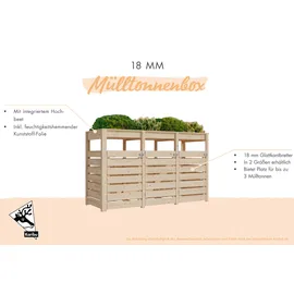 Karibu Mülltonnenbox 158 x 88 cm terragrau