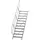 Günzburger MUNK Aluminium-Treppe Stufen 45° 11 Stufen