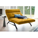 KAWOLA Liege AMERIVA Sessel Relaxliege Maxi Velvet curry Fuß schwarz