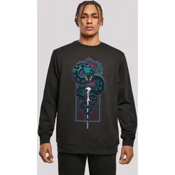 Sweatshirt F4NT4STIC "Harry Potter Neon Nagini", Herren, Gr. M, schwarz, Obermaterial: 50% Baumwolle, 50% Polyester, casual, regular fit, Rundhals, Langarm ohne Bündchen, Sweatshirts, Print