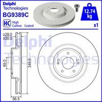 Delphi Bremsscheibe BG9389C