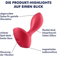 Satisfyer Backdoor Lover Analplug-Vibrator - rot