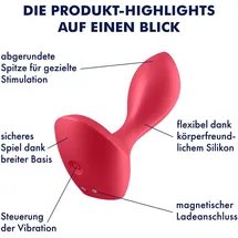 Satisfyer Backdoor Lover Analplug-Vibrator - rot