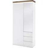 XXXLutz Garderobenschrank Romina, - Weiß, - Maße cm, B: 91 H: 198 T: 38