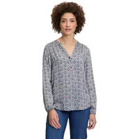Cartoon Casual-Bluse mit Muster Weiß/Blau,38 | 38