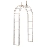 Décoshop26 - Rosenbogen für Kletterpflanzen Gartendekoration 144 x 128 cm Metall in Antikbraun 10_0003937