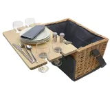 UNUS Picknickkorb 4 Personen in Grau | Gr.: onesize