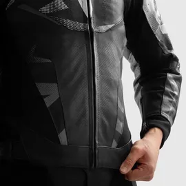 Rebelhorn Inferno Lederjacke Schwarz/Weiß 50