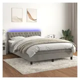 vidaXL Boxspringbett 140 x 200 cm Hellgrau