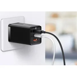 Baseus GaN5 Pro 2xUSB-C + USB 65W (black)