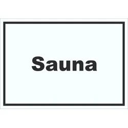 Sauna Schild mit Text Erholung Entspannung waagerecht A2 (420x594mm)