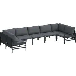 vidaXL Garten-Sofa-Set 7 pcs Anthrazit Stahl