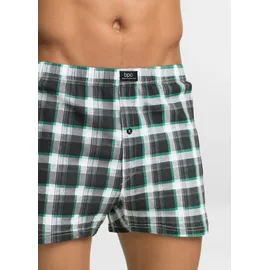 bonprix Boxershorts kariert grau/schwarz 7 3er Pack