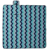 vidaXL Wassertank Picknickdecke Faltbar Blau Wellenmuster 200x200 cm Samt blau 200 cm