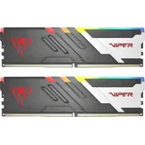 Patriot 32 GB DDR5-6000 (2x 16 GB) Dual-Kit, Arbeitsspeicher - schwarz/weiß, PVVR532G600C36K, Viper Venom RGB, INTEL XMP, AMD (2 x 16GB, 6000 MHz, CL30