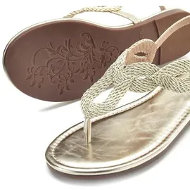 LASCANA Zehentrenner Damen Gold 35