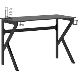 vidaXL Gaming-Schreibtisch K-Gestell Schwarz / Rot