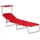 Outsunny Sonnenliege 187 x 58 x 27 cm Rot