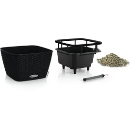 LECHUZA Bacino Cottage Komplettset 30 x 30 x 18 cm graphitschwarz