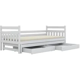 OEM Kinderbett David 90 x 190 cm Kiefer massiv weiß
