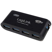 Logilink schwarz USB-Hub, 4x USB-A 3.0 USB-B 3.0 [Buchse]
