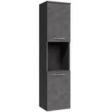 Badplaats Montreal Badezimmerschrank 30 x 131 x 30 cm Dunkel Grau