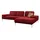 W.Schillig Ecksofa "run, Designsofa mit tollem Sitzkomfort, bequem, L-Form", rot (light brick w82), B:279cm H:88cm T:178cm, Longlife Xtra-Leder Z73: Naturwalkleder der Luxusklasse aus den erlesensten Rohhäuten.