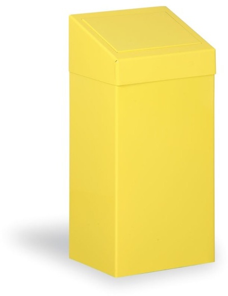 Metallmülleimer für Mülltrennung, 45 l, gelb