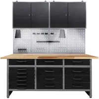 Ondis24 Werkstatt Set Konny 160 cm Werkbank 2x Werkstattschrank