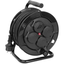 Lex Outdoor Kabeltrommel 10m IP44 Verlängerungskabel Kabelrolle Haushalt Wärmeschutz : 10 Meter