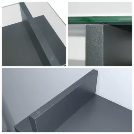 Vladon Fiesta V2 46 x 104 x 23 cm mit Schublade / schwarz matt