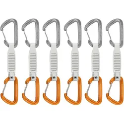 MAMMUT Sender Wire 12 cm 6-Pack Quickdraws, Wire Gate/Wire Gate, light grey-gold, 12