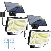 Solarlampen für Außen mit Bewegungsmelder 160LED Solarlampen für Außen IP65 Wasserdichte LED Solar Aussenleuchte mit Bewegungsmelder 3 Modi Solar Strahler mit Bewegungsmelder für Garten Außen, 2 Stück