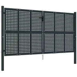 vidaXL Gartentor 300 x 150 cm Anthrazit/Stahl